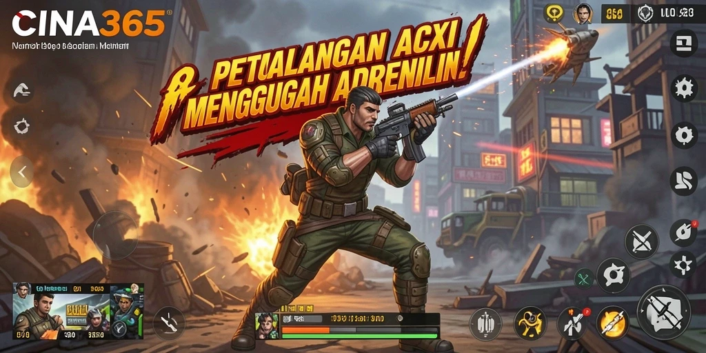 Tampilan gameplay intens dan menegangkan di CINA365.