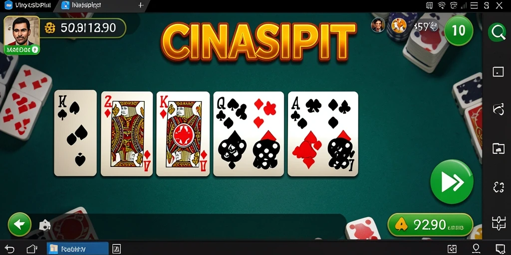 Tampilan gameplay seru dalam permainan Domino CINASIPIT.