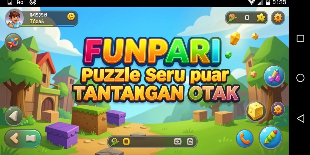 Tampilan gameplay seru dalam game Puzzle FUNPARI.