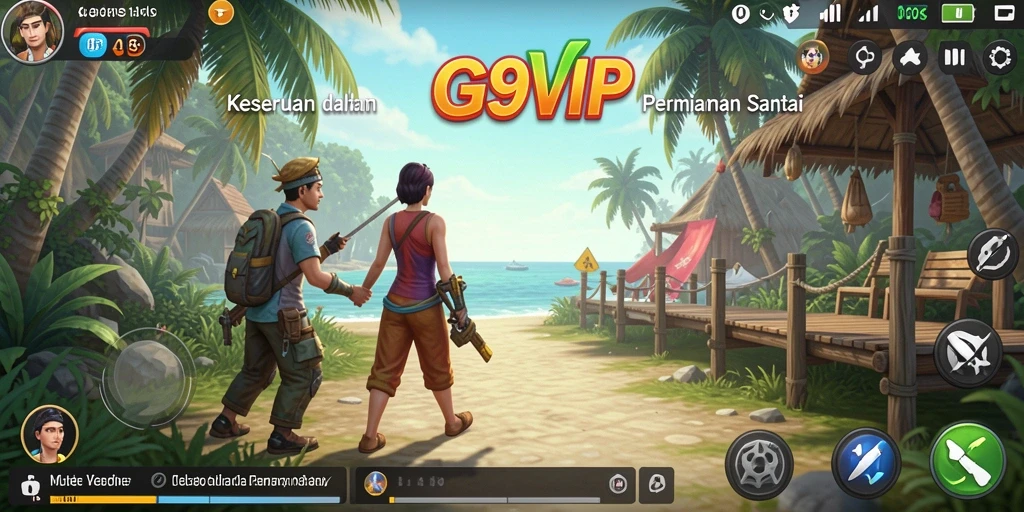 Tampilan gameplay santai yang penuh warna dari G9VIP.