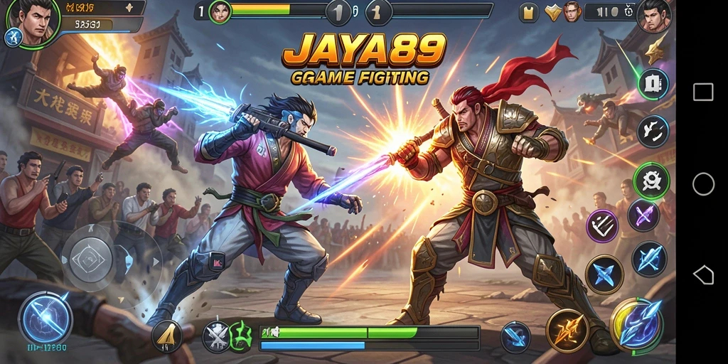 Screenshot JAYA89 menampilkan aksi pertarungan yang mendebarkan dan karakter unik.
