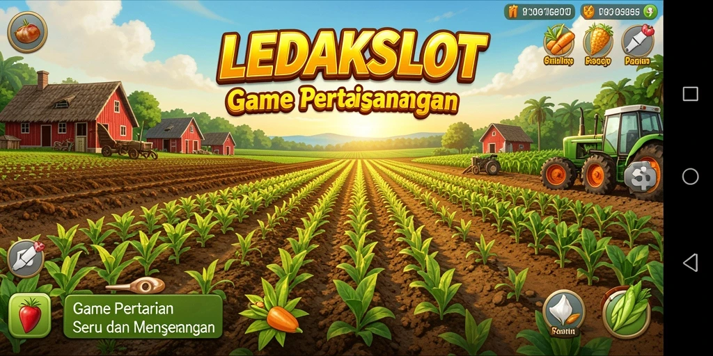 Tampilan gameplay seru dari LEDAKSLOT dengan berbagai tanaman.
