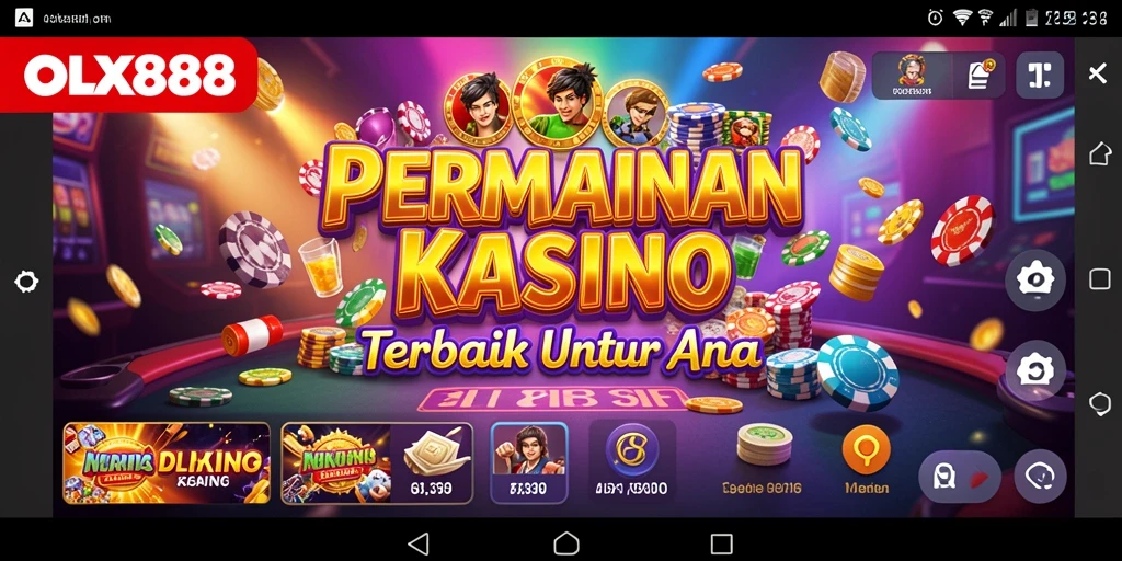 Screenshot utama OLX888 menampilkan gameplay Kasino yang menyenangkan.