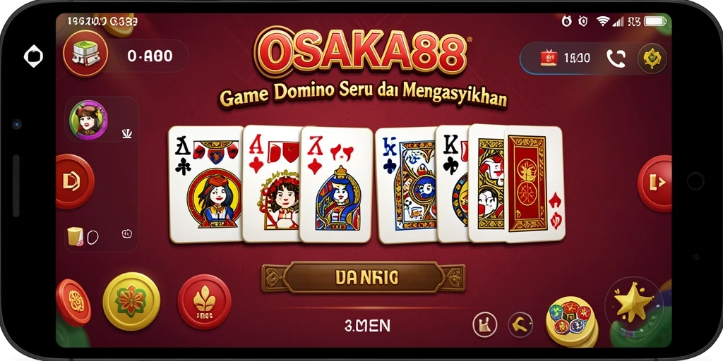 Menampilkan gameplay Domino yang seru dan menantang.