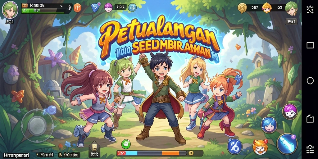 Tangkapan layar gameplay PG11 yang menampilkan pertarungan seru dan karakter Anime.