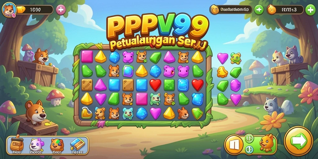 Tampilan gameplay seru dari PPV99 yang penuh warna.