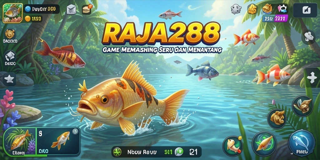 Gameplay RAJA288 yang menarik dengan suasana memancing yang realistis.