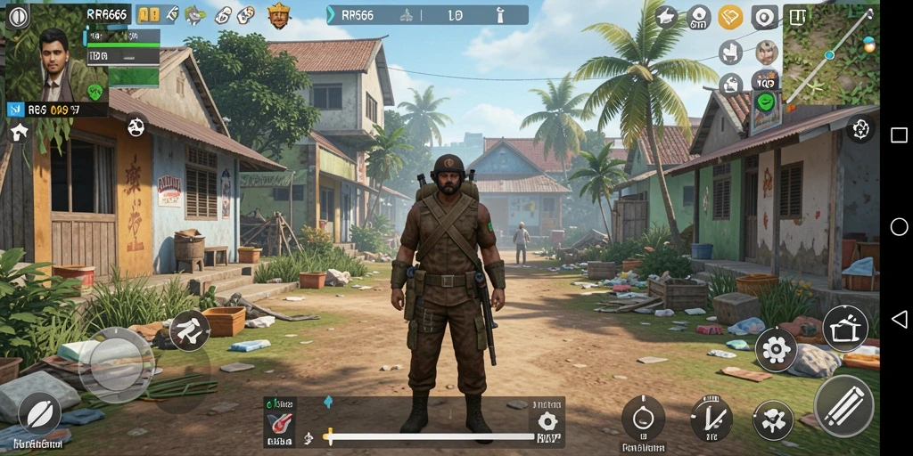 Tampilan gameplay RR666 dengan karakter dan lingkungan virtual yang menarik.