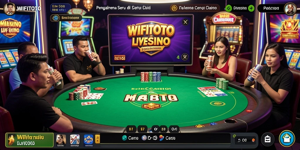 Tampilan gameplay Live Casino yang interaktif dan menarik di WIFITOTO.